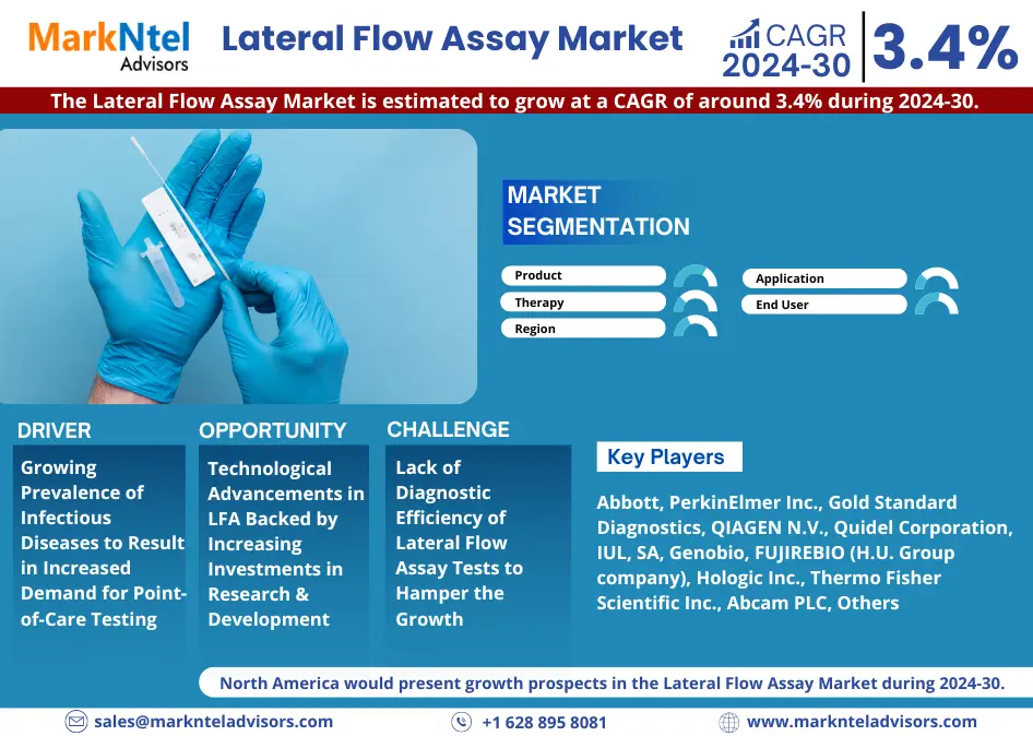 Lateral Flow Assay Market Anticipates Robust 3.4% CAGR for 2024-30